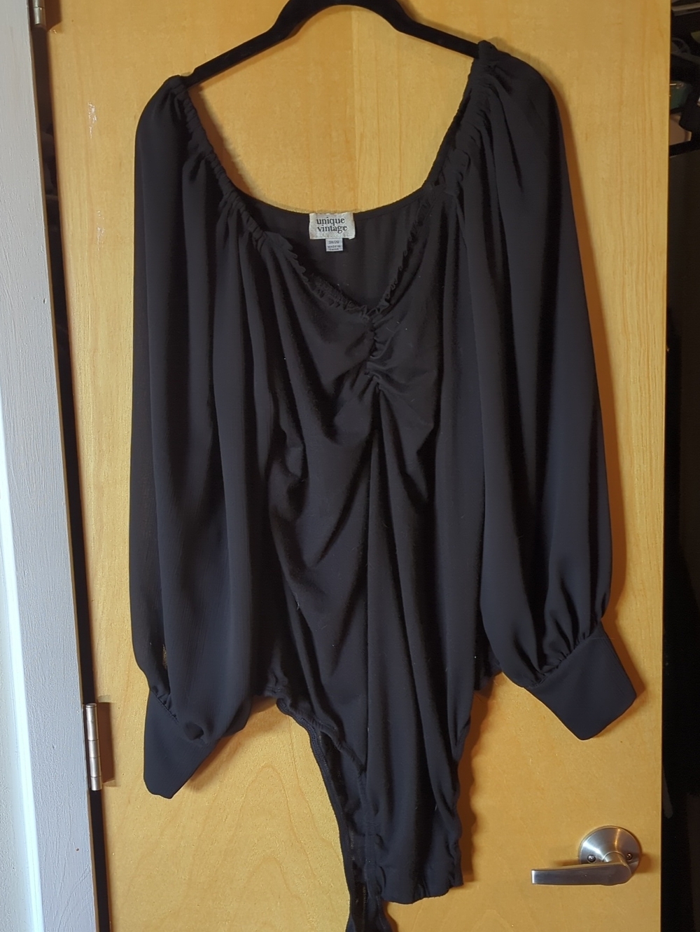 Unique Vintage Black Bodysuit